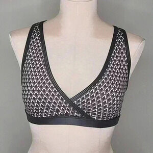 Noli Edge‎ Sports Bra Geometric Black/Burgundy Size Small NWT